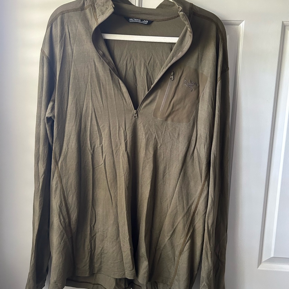 Arc'teryx LEAF Cold WX Zip Neck AR - Wool (Mens) Color: crocodile